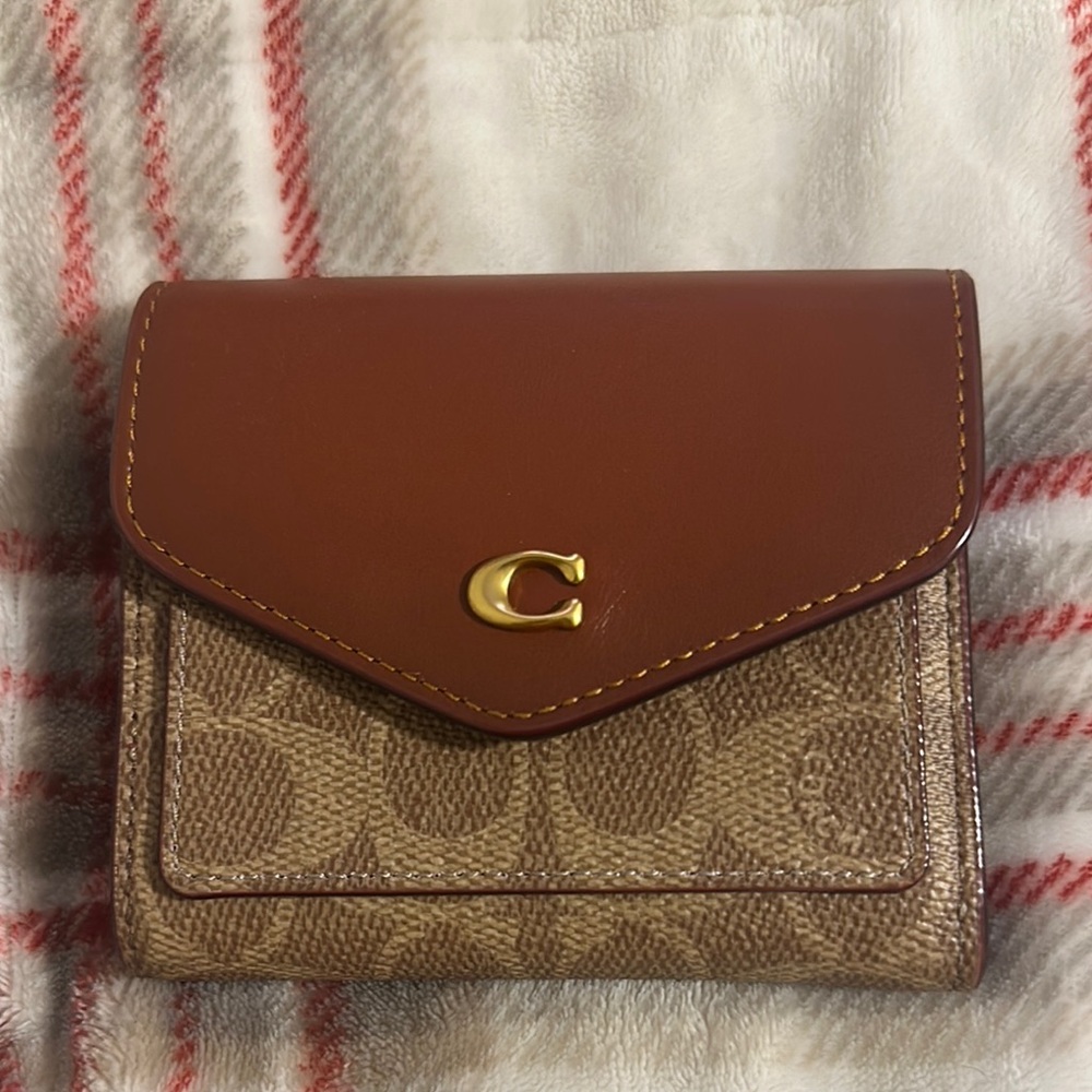 Coach Brown and Tan Signature Wallet
